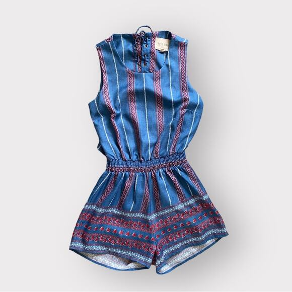 Moon River Pants - Moon River Jumper Romper Blue S
